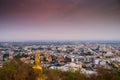 NAKHONSAWAN, THAILAND - January 24, 2020 : Aerial view of Nakhon Sawan cityscape