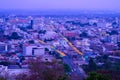 NAKHONSAWAN, THAILAND - January 24, 2020 : Aerial view of Nakhon Sawan cityscape