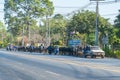 Nakornnayok,Thailand-December 15,2019:During the dry season, people who have a career raising buffalo. .