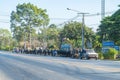 Nakornnayok,Thailand-December 15,2019:During the dry season, people who have a career raising buffalo. .