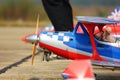 NAKORNPATHOM,THAILAND-12 JANUARY ;2019:Thai  children Day has radio control plane and helicopter show . Royalty Free Stock Photo