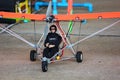 NAKORNPATHOM,THAILAND-12 JANUARY ;2019:Thai  children Day has radio control plane and helicopter show . Royalty Free Stock Photo