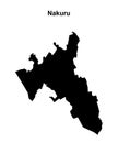 Nakuru outline map Royalty Free Stock Photo