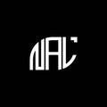 NAL letter logo design on black background. NAL creative initials letter logo concept. NAL letter design.NAL letter logo design on