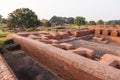 Nalanda University ruins, India Royalty Free Stock Photo