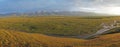 Nalati grassland with snow mountains Royalty Free Stock Photo