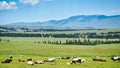 Nalati grassland in summer, with the blue sky Royalty Free Stock Photo