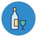 Alcohol, cocktail Vector Icon which can easily edit