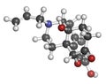 Naloxone opioid receptor antagonist. Drug used in treatment of opioid overdose.