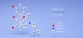 naltrexone molecule, molecular structures, opiate antagonists, 3d model, Structural Chemical Formula and Atoms with Color Coding