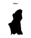 Nalut outline map Royalty Free Stock Photo