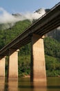 Nam-ou bridge at nhong-kiew4 Royalty Free Stock Photo