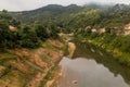 Nam Phak river in Muang Khua town, La