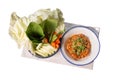 Nam Prik Aong Northern Thai Meat and Tomato Spicy Dip on white