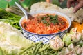 Nam prik ong, Thai northern style chili paste Royalty Free Stock Photo