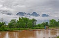 Nam Song river in Vang Vieng, Lao