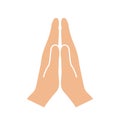 Namaste hands sign