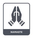 namaste icon in trendy design style. namaste icon isolated on white background. namaste vector icon simple and modern flat symbol