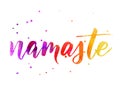 Namaste lettering Royalty Free Stock Photo