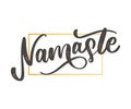 Namaste lettering Indian greeting, Hello in Hindi T shirt hand lettered calligraphic design. Inspirational typography