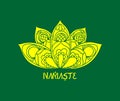 Namaste Yoga Logo Illustration Art