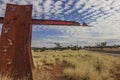 The Red Centre Way sign at the Natmatjira Drive road in Northern Territory, Australia