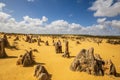 NAMBUNG, WESTERN AUSTRALIA, AUSTRALIA - SEP 9 2019: Australian and International tourist flock to the Pinnacles Desert to admire