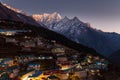 Namche Bazaar aerial view, Everest trek, Himalaya, Nepal. Royalty Free Stock Photo