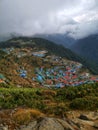 Namche Bazaar village 3500m, Nepal Royalty Free Stock Photo