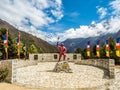 Namche, Nepal 04/12/2018 : A momument of Tenzing Norgay Sherpa, the first sherpa to reach the summit of Mount Everest