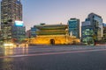 Namdaemun Gate at night in Seoul, South Korea Royalty Free Stock Photo