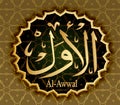 The name of Allah al-Awal means the Beginning First .