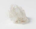White apophyllite ore on white background Royalty Free Stock Photo