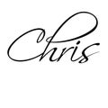 Name Chris lettering handdrawn