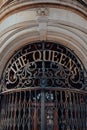 Name on the entrance of The Queens, corner pub in Crouch End, London, UK