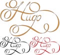 Name Hugo, made in the vector