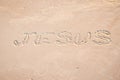 The Name `Jesus` Written in the Sand
