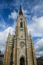 The Name of Mary Church, also known as Novi Sad catholic cathedral or crkva imena marijinog during a sunny afternoon. Royalty Free Stock Photo