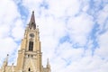 The Name of Mary Church, Novi Sad catholic cathedral during a spring partly cloudy day Royalty Free Stock Photo