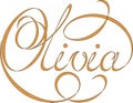 Name Olivia, made in the vector