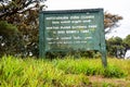 The name plaque erected at the entrance to Horton Plains Srilanka