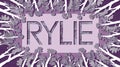name Rylie surrounded by tree design border, natural elements Royalty Free Stock Photo