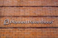 Name sign outside Planned Parenthood building in Manhattan, New York, USA Royalty Free Stock Photo