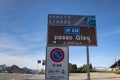 Sign at the summit of the Giau Pass in the Dolomites