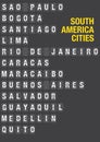 Name of South American Cities on Airport Flip Board