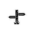 Name table icon. Simple glyph, flat of adventure icons for ui and ux, website or mobile application