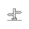 Name table icon. Simple thin line, outline of adventure icons for ui and ux, website or mobile application