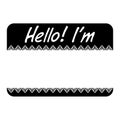 Name tag vector eps Hand drawn, Vector, Eps, Logo, Icon, crafteroks, silhouette Illustration for different uses Royalty Free Stock Photo