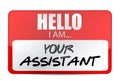 Name tag your assistant illustration design Royalty Free Stock Photo