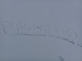 Name written in snow ground